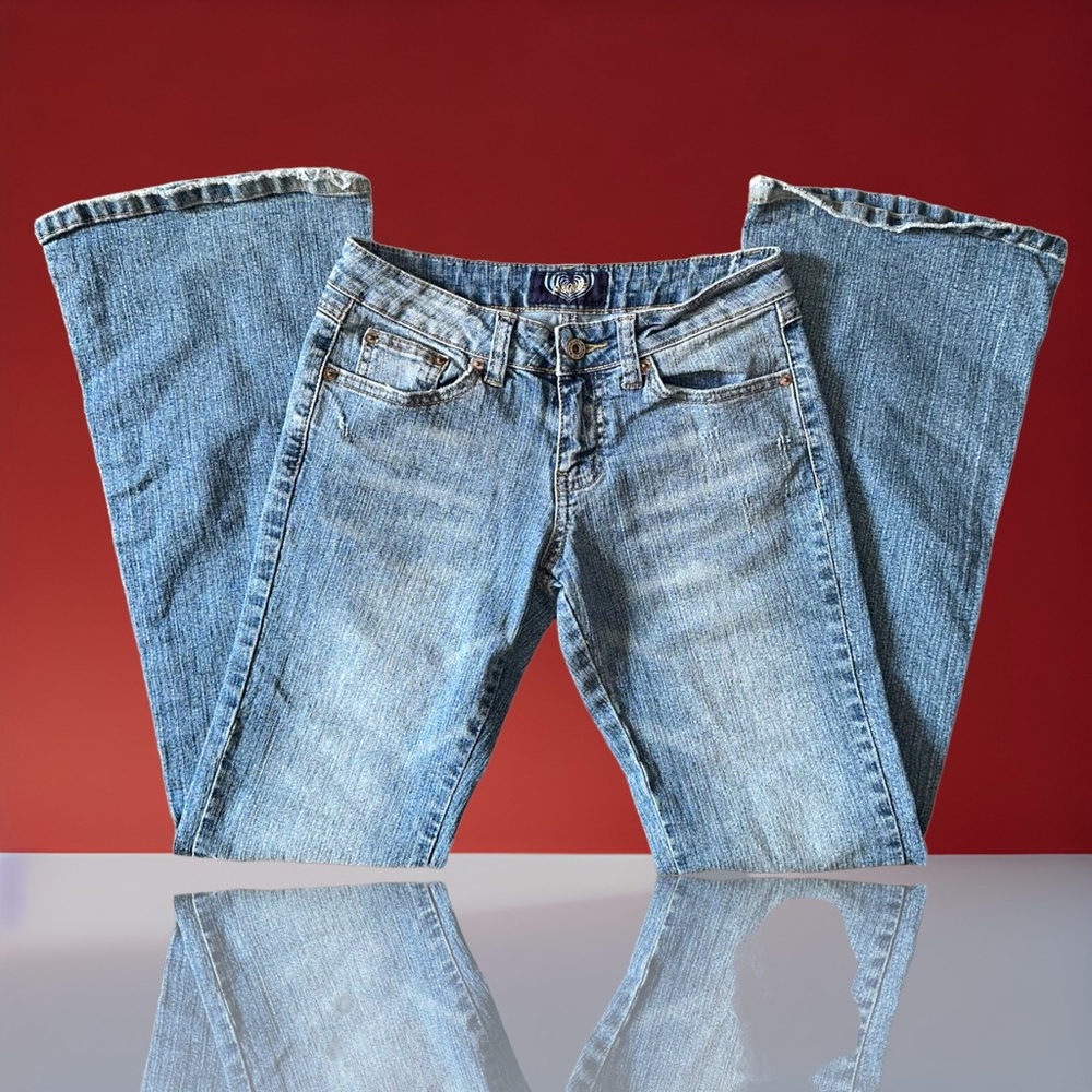 Angels low rise flare jeans Sz. 3 Vintage Y2K - Picture 7 of 9